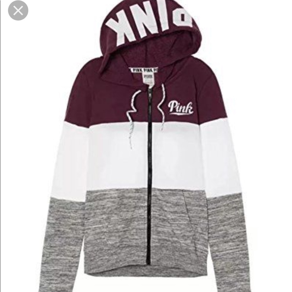 VS PINK Color Block Zip Up Jacket XS
